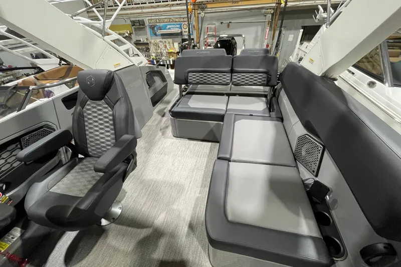 Slide: The Image of 2026 Harris Crowne 250 interior with luxurious seating and modern design. - 19