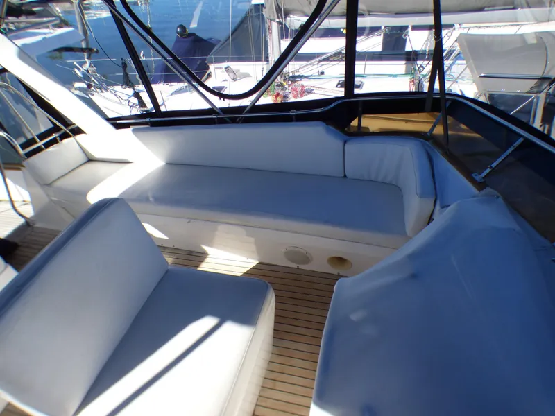 Slide: The Image of Flybridge Captain's Seat, and Portside Bench Seat - 23