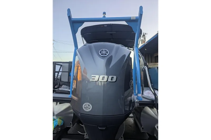 Slide: The Image of 2026 Berkshire 23SB2 STS boat with Yamaha 300 outboard motor. - 6
