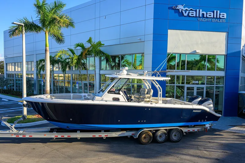 The Image of 2023 Pursuit S 328 Sport boat at Valhalla Yacht Sales dealership. - 0