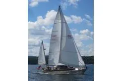Slide: The Image of Sailing on water, 1962 Ted Hood Little Harbor 40 Yawl under clear skies. - 2