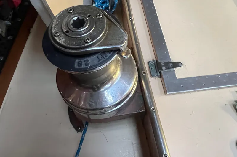 Slide: The Image of Winch on 1962 Ted Hood Little Harbor 40 Yawl sailboat deck. - 25