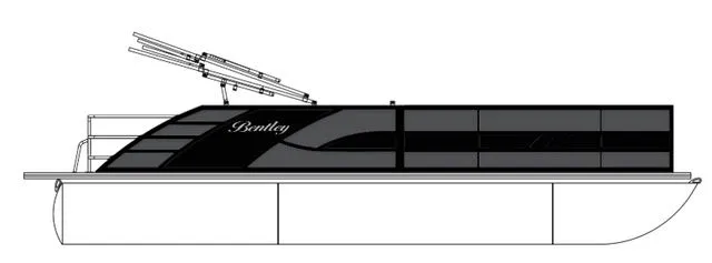 Slide: The Image of Bentley Pontoons Elite 223 Swingback DC Triple Tube Pkg 2026 - 1