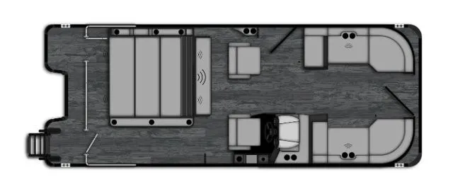 Slide: The Image of Bentley Pontoons Elite 223 Swingback DC Triple Tube Pkg 2026 - 2