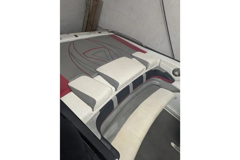 Slide: The Image of 2008 Formula 292 FASTech boat interior with cushioned seating and stylish design. - 9