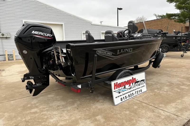 Slide: The Image of 2026 Lund 1700 Explorer SS boat with Mercury engine at Hennepin Marine. - 1