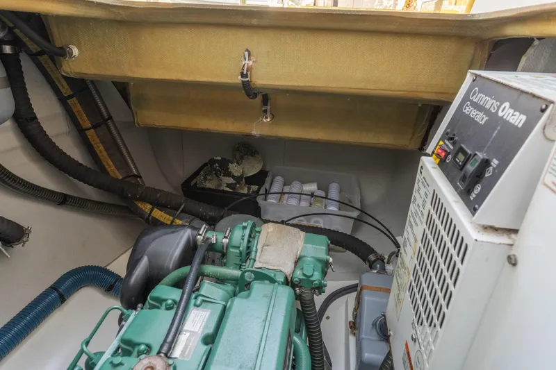 Slide: The Image of Engine room of 2019 Fountaine Pajot 47 with Cummins Onan generator. - 73