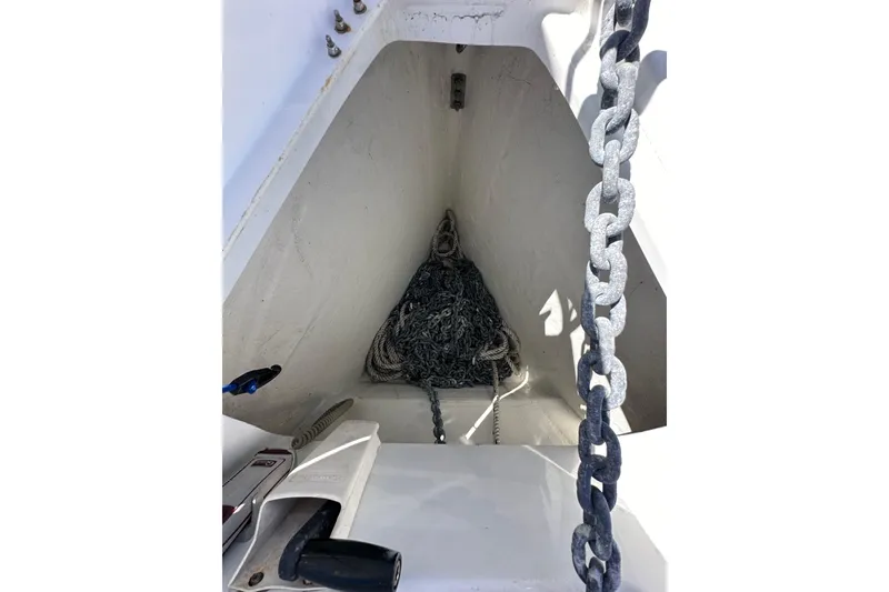 Slide: The Image of Anchor chain locker of 2015 Jeanneau Sun Odyssey 409 sailboat. - 19