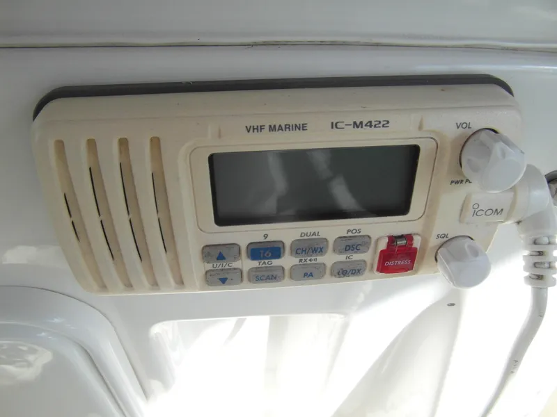 Slide: The Image of VHF Marine IC-M422 radio on 2005 Trident 40 Passenger Tour Boat. - 20