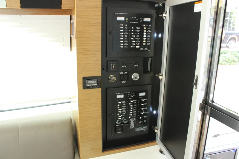 Slide: The Image of Electrical control panel of 2014 Cruisers Yachts 45 Cantius. - 27