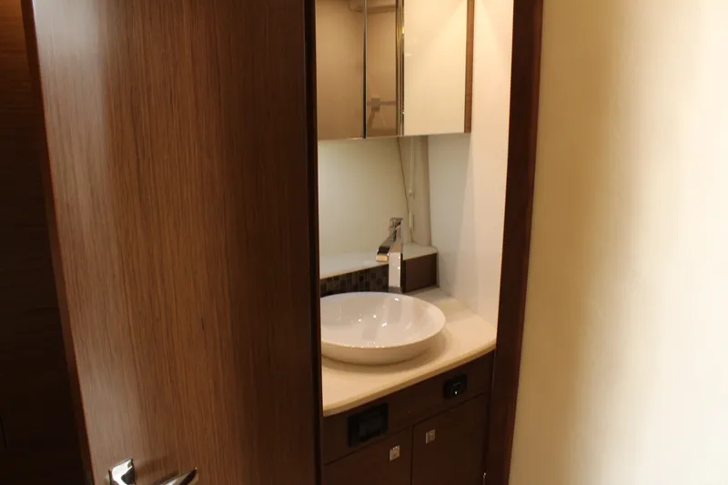 Slide: The Image of Bathroom in 2014 Cruisers Yachts 45 Cantius with modern sink. - 43
