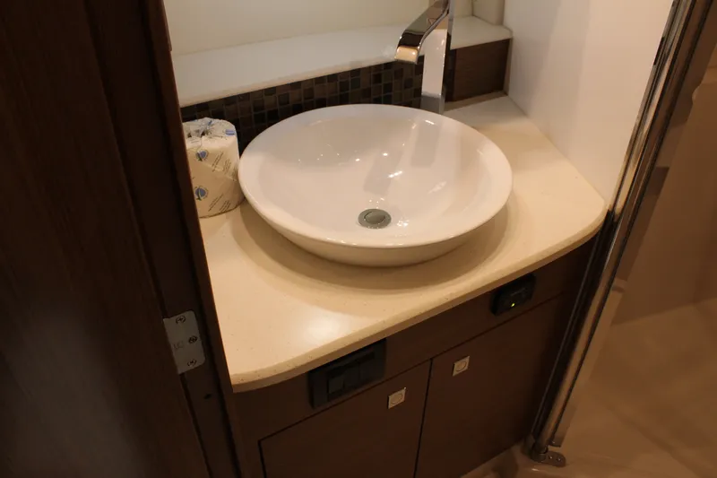 Slide: The Image of Luxurious bathroom in 2014 Cruisers Yachts 45 Cantius. - 46
