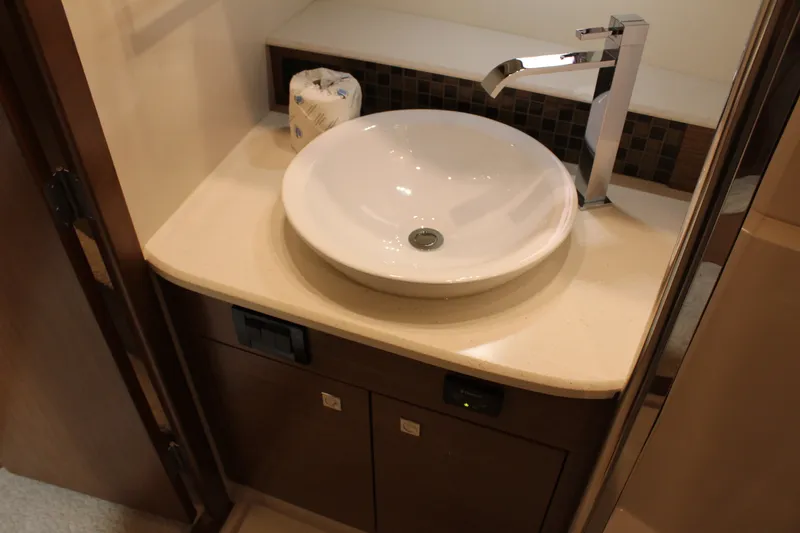 Slide: The Image of Luxurious bathroom in the 2014 Cruisers Yachts 45 Cantius model. - 48