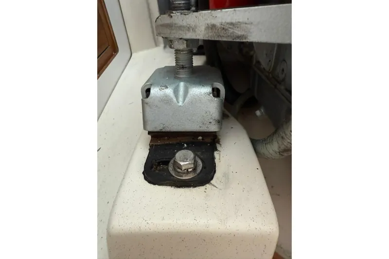 Slide: The Image of Engine mount detail on a 2004 Catalina 36 MkII sailboat. - 30