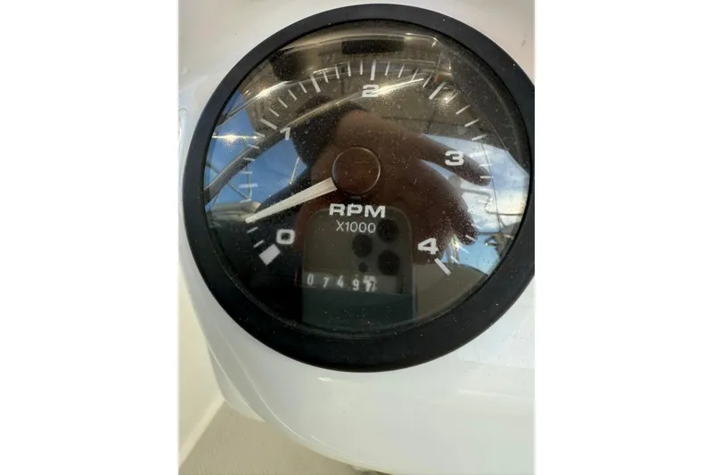 Slide: The Image of Close-up of RPM gauge on 2004 Catalina 36 MkII sailboat. - 42