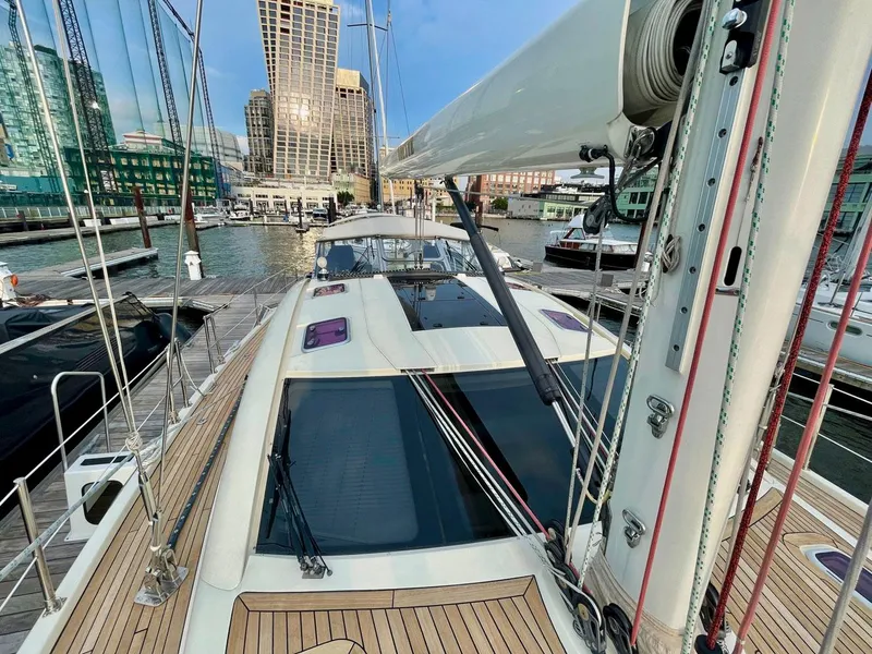 Slide: The Image of 2010 Southerly 57 RS sailboat docked in marina. - 19