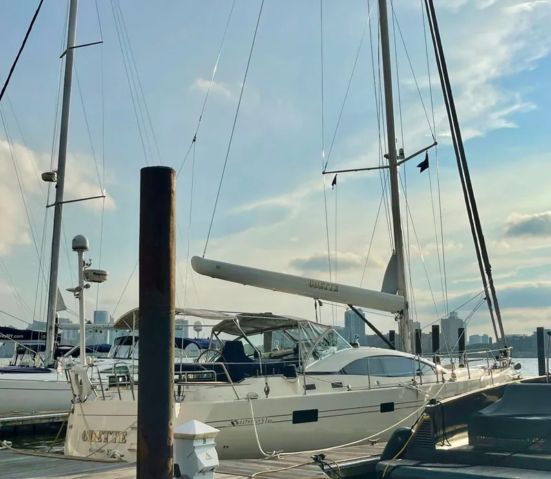 Slide: The Image of 2010 Southerly 57 RS sailboat docked in marina. - 3