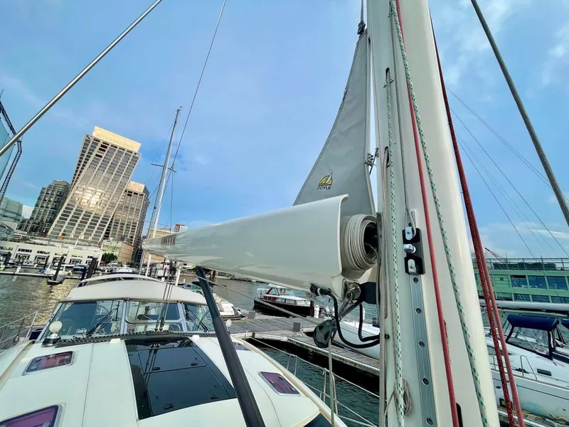 Slide: The Image of 2010 Southerly 57 RS sailboat docked in harbor. - 30