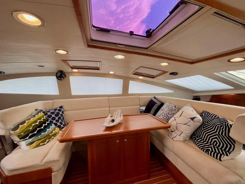 Slide: The Image of Interior of a 2010 Southerly 57 RS yacht with cozy seating area. - 35