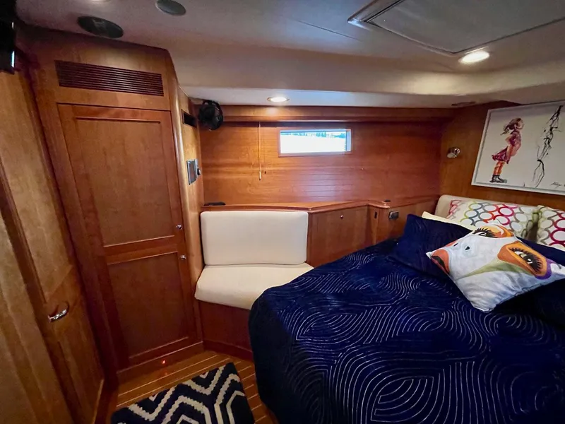 Slide: The Image of Interior of a 2010 Southerly 57 RS yacht with cozy bedroom. - 43