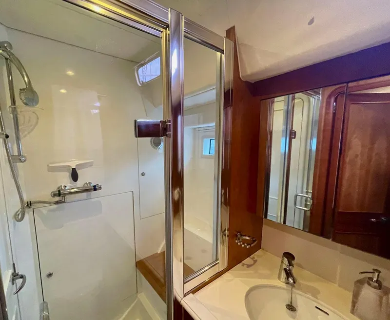 Slide: The Image of Luxurious bathroom on a 2010 Southerly 57 RS yacht. - 47
