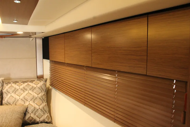 Slide: The Image of Interior of 2014 Cruisers Yachts 45 Cantius with wooden cabinetry. - 41