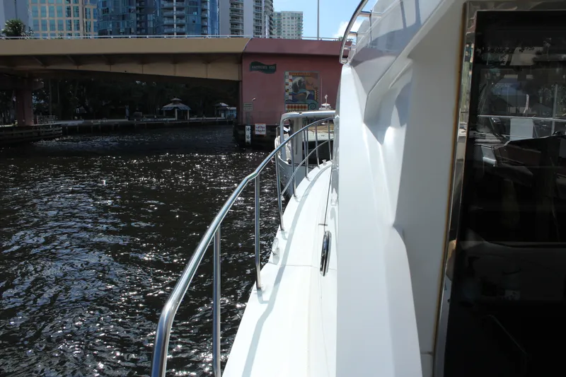 Slide: The Image of Cruisers Yachts 45 Cantius 2014 on a river under a bridge. - 5
