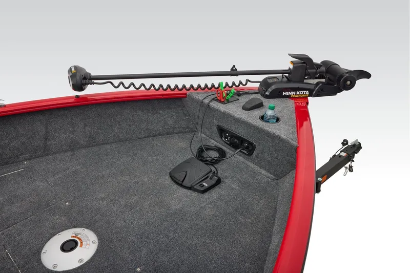 Slide: The Image of 2026 Tracker Pro Guide V-175 Combo boat interior with two seats and motor. - 13