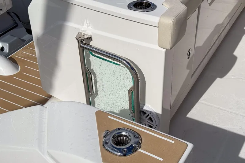 Slide: The Image of 2026 Tiara Yachts 43 LE boat deck with sleek design and modern fittings. - 13
