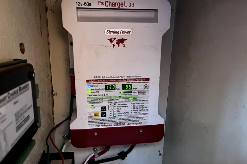 Slide: The Image of Sterling Power ProCharge Ultra battery charger in a 1985 Baba 40 Pilot House boat. - 47