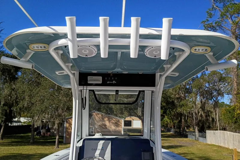 Slide: The Image of 2021 Sea Hunt Gamefish 27 Coffin Box boat with T-top and rod holders. - 42