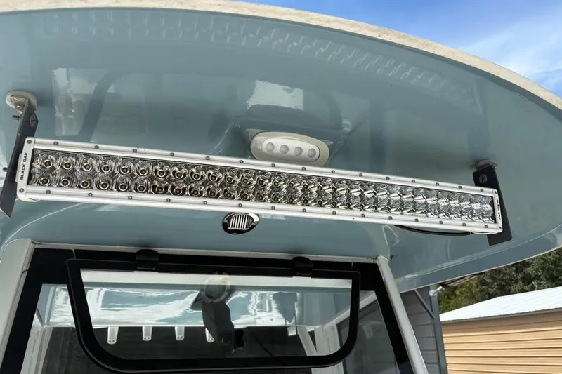 Slide: The Image of 2021 Sea Hunt Gamefish 27 Coffin Box with LED light bar on T-top. - 6