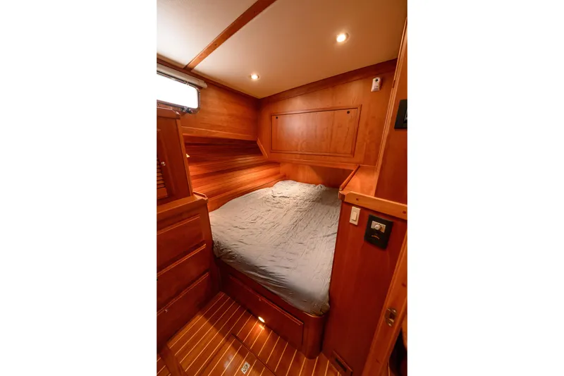 Slide: The Image of Luxurious wooden cabin interior of 2009 Sabre 42 Hard Top Express yacht. - 34