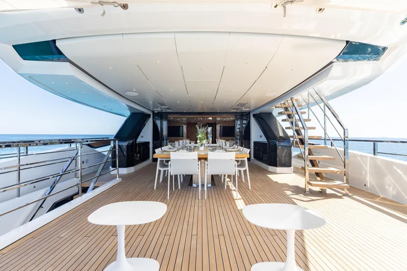 Slide: The Image of Luxurious bedroom interior on 2020 Sanlorenzo 44 Alloy yacht, featuring modern design and elegant furnishings. - 16