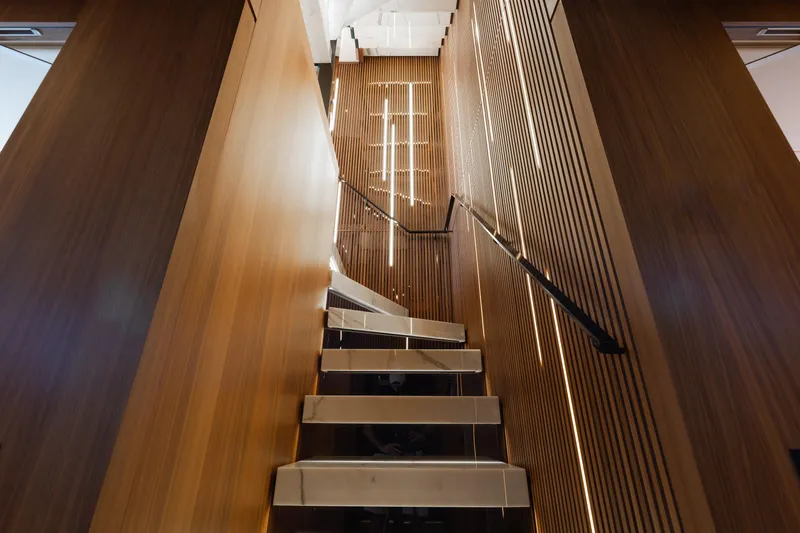 Slide: The Image of Luxurious marble bathroom in 2020 Sanlorenzo 44 Alloy yacht, featuring modern fixtures and elegant design. - 37