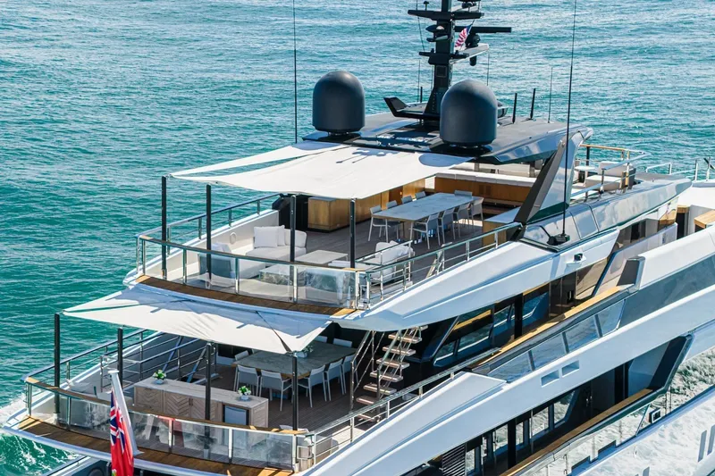 Slide: The Image of Luxurious 2020 Sanlorenzo 44 Alloy yacht cruising on the ocean. - 4