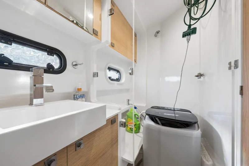 Slide: The Image of Engine compartment of a 2019 Bali 4.1 yacht with Yanmar engine. - 44