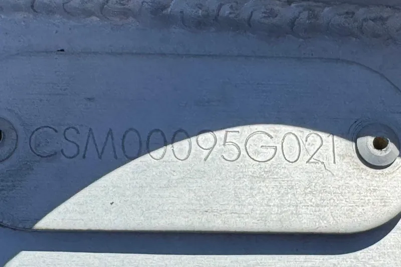 Slide: The Image of Hull identification number on a 2021 Crest Classic Platinum 240 SLC boat. - 29