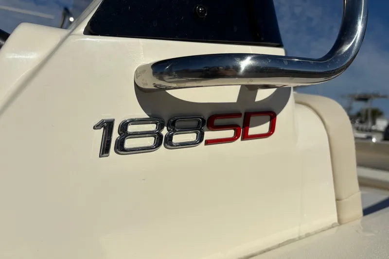 Slide: The Image of 2026 Scout 188 Sport Dorado boat interior with dual seats and steering console. - 19