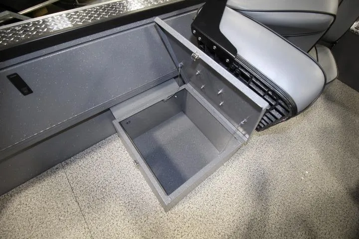 Slide: The Image of Storage compartment in 2026 Alumaweld Columbia 21 boat, featuring a sleek, modern design. - 10