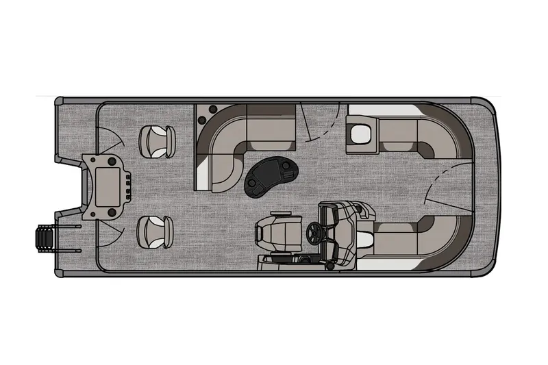 Slide: The Image of Manufacturer Provided Image: 2025 Avalon LSZ Rear Fish boat layout with seating and helm design. - 15
