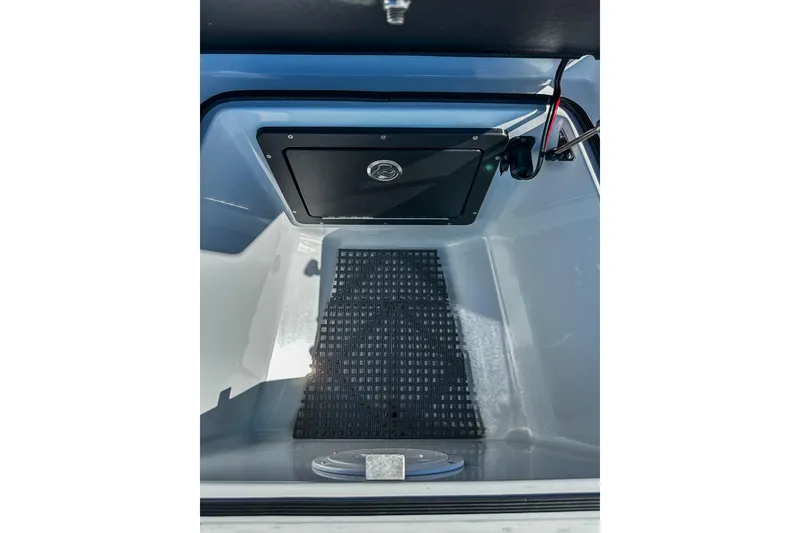 Slide: The Image of Interior storage compartment of 2020 East Cape Evo V boat. - 11