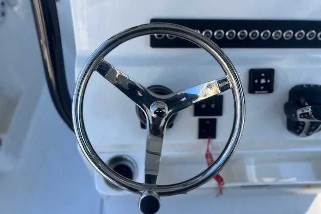 Slide: The Image of Close-up of 2026 Key West 263 FS boat details. - 15