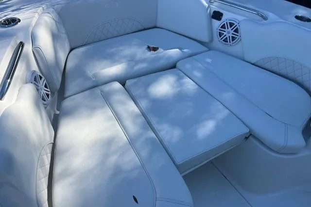Slide: The Image of Luxurious seating in Key West 263 FS boat, 2026 model. - 19