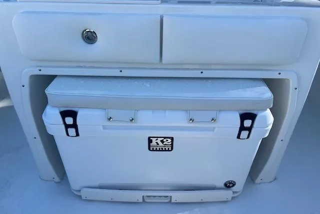 Slide: The Image of Rear view of Key West 263 FS boat, model year 2026. - 6