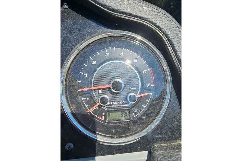 Slide: The Image of 2022 Godfrey Monaco 235 SFL boat seat with quilted design and cup holder. - 10