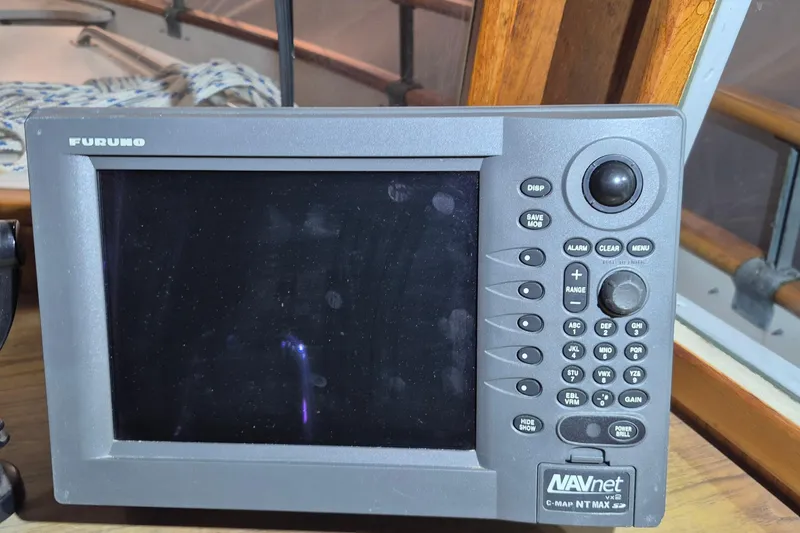 Slide: The Image of Furuno NAVnet marine navigation system on 1985 Grand Banks 42 Classic yacht. - 107