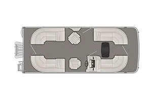 Slide: The Image of Manufacturer Provided Image: 2019 Bennington SX 22 SSRX pontoon boat layout with spacious seating. - 16
