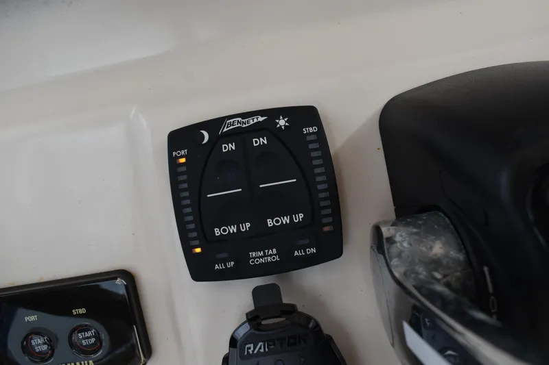 Slide: The Image of 2012 Grady-White Canyon 271 boat roof with speaker and light fixtures. - 24