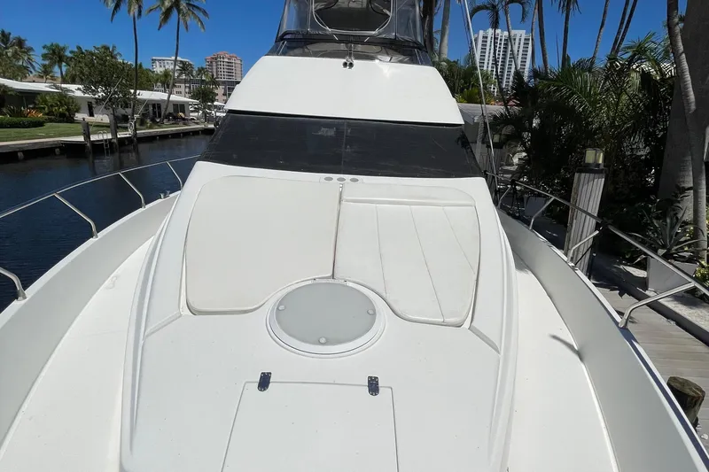 Slide: The Image of Interior of 2006 Marquis 59 yacht cockpit with navigation equipment and steering wheel. - 20